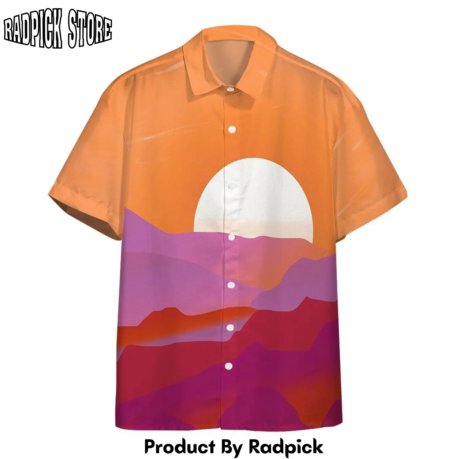 Radpick 3d lesbian pride sunrise custom hawaii shirt rp292604